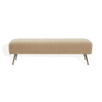 Banc tapissé en velours, multicolore, pieds en laiton antique/noir, 1-2 places