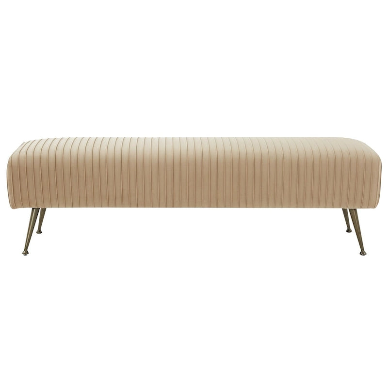Banc tapissé en velours, multicolore, pieds en laiton antique/noir, 1-2 places