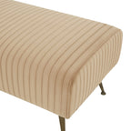 Banc tapissé en velours, multicolore, pieds en laiton antique/noir, 1-2 places