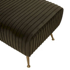 Banc tapissé en velours, multicolore, pieds en laiton antique/noir, 1-2 places