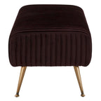 Banc tapissé en velours, multicolore, pieds en laiton antique/noir, 1-2 places