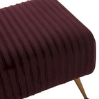 Banc tapissé en velours, multicolore, pieds en laiton antique/noir, 1-2 places