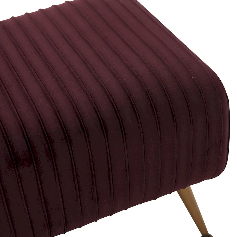 Banc tapissé en velours, multicolore, pieds en laiton antique/noir, 1-2 places