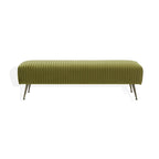 Banc tapissé en velours, multicolore, pieds en laiton antique/noir, 1-2 places