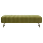 Banc tapissé en velours, multicolore, pieds en laiton antique/noir, 1-2 places