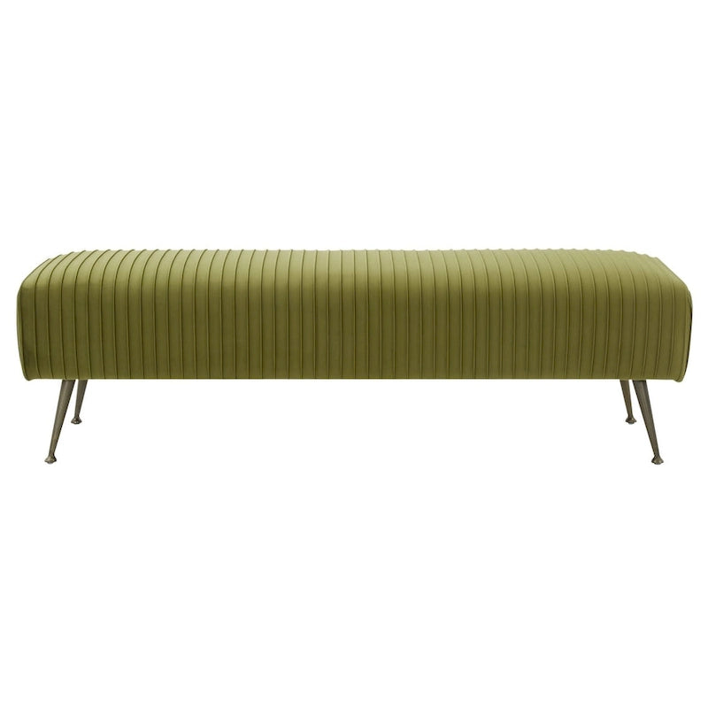 Banc tapissé en velours, multicolore, pieds en laiton antique/noir, 1-2 places