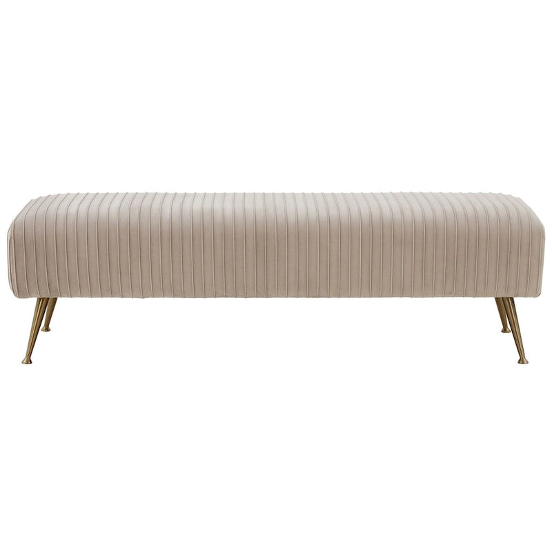 Banc tapissé en velours, multicolore, pieds en laiton antique/noir, 1-2 places