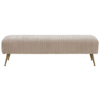 Banc tapissé en velours, multicolore, pieds en laiton antique/noir, 1-2 places