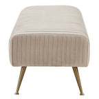 Banc tapissé en velours, multicolore, pieds en laiton antique/noir, 1-2 places