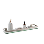 Organize It All Étagère en verre avec rail en nickel - 23,00 x 5,50 x 2,00