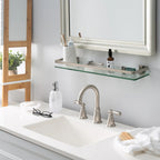 Organize It All Étagère en verre avec rail en nickel - 23,00 x 5,50 x 2,00