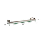 Organize It All Étagère en verre avec rail en nickel - 23,00 x 5,50 x 2,00