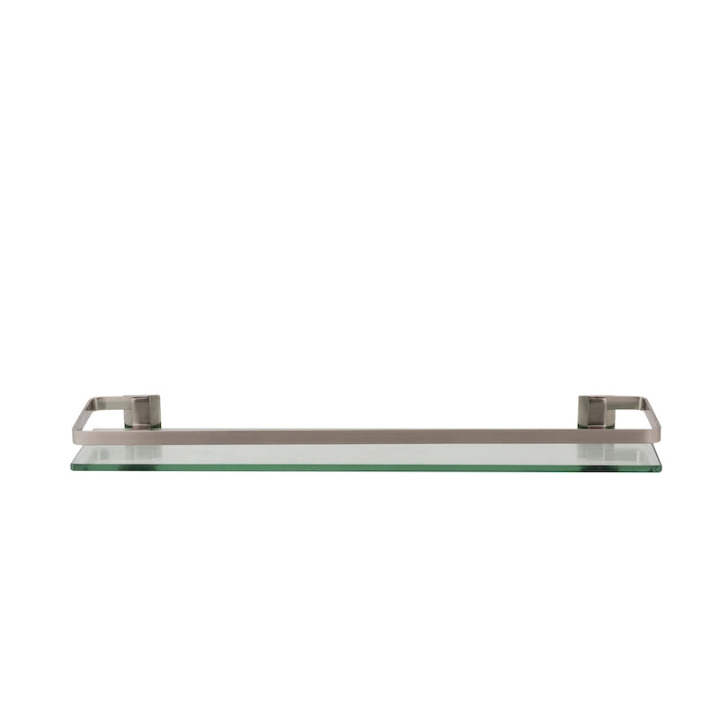 Organize It All Étagère en verre avec rail en nickel - 23,00 x 5,50 x 2,00