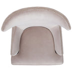 Fauteuil d'appoint dossier haut en velours, 1 place | Marine / Vert forêt / Bleu clair / Taupe pâle / Noir / Argent clair