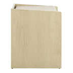 Banc de rangement avec cadre en noyer / bois laqué blanc / bois noir, siège en lin et PU, 2 places