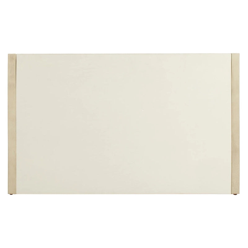 Banc de rangement avec cadre en noyer / bois laqué blanc / bois noir, siège en lin et PU, 2 places