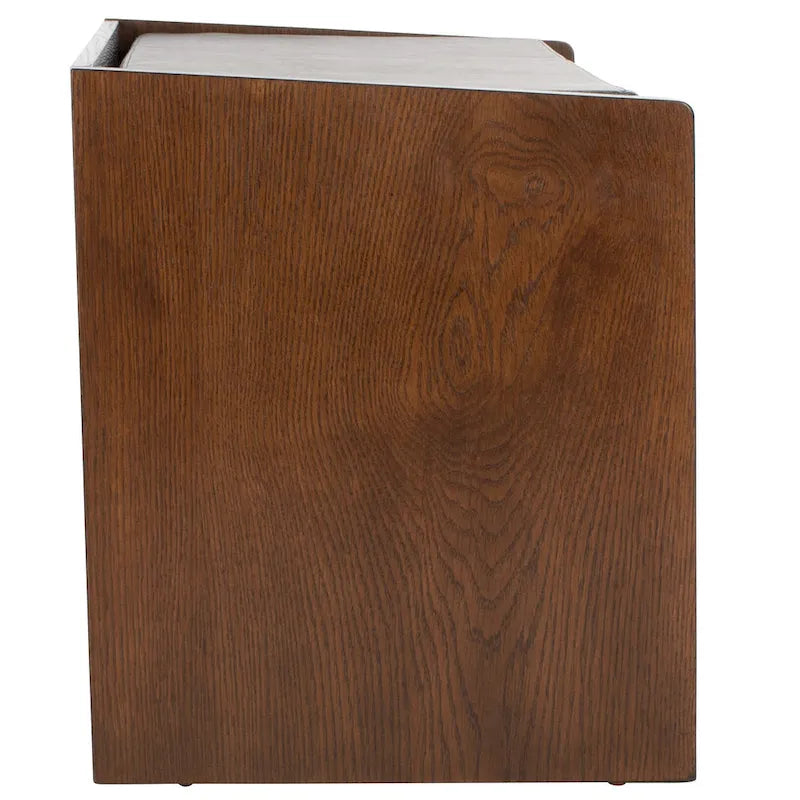 Banc de rangement avec cadre en noyer / bois laqué blanc / bois noir, siège en lin et PU, 2 places
