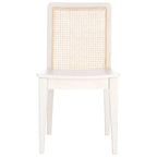 Chaise de salle à manger en rotin blanc/noir/marron/naturel, lot de 2