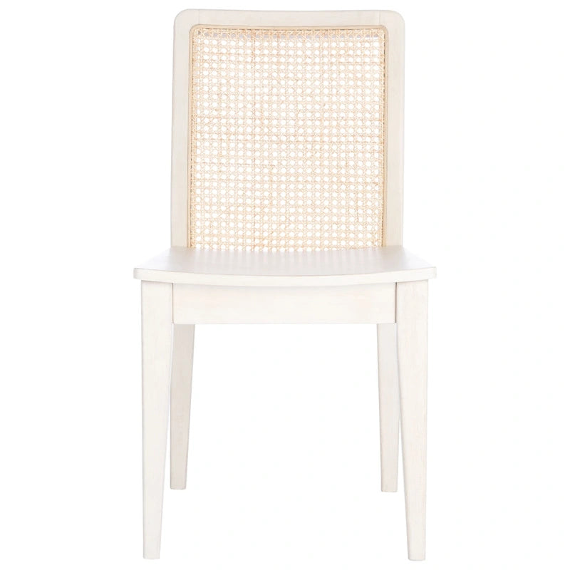 Chaise de salle à manger en rotin blanc/noir/marron/naturel, lot de 2