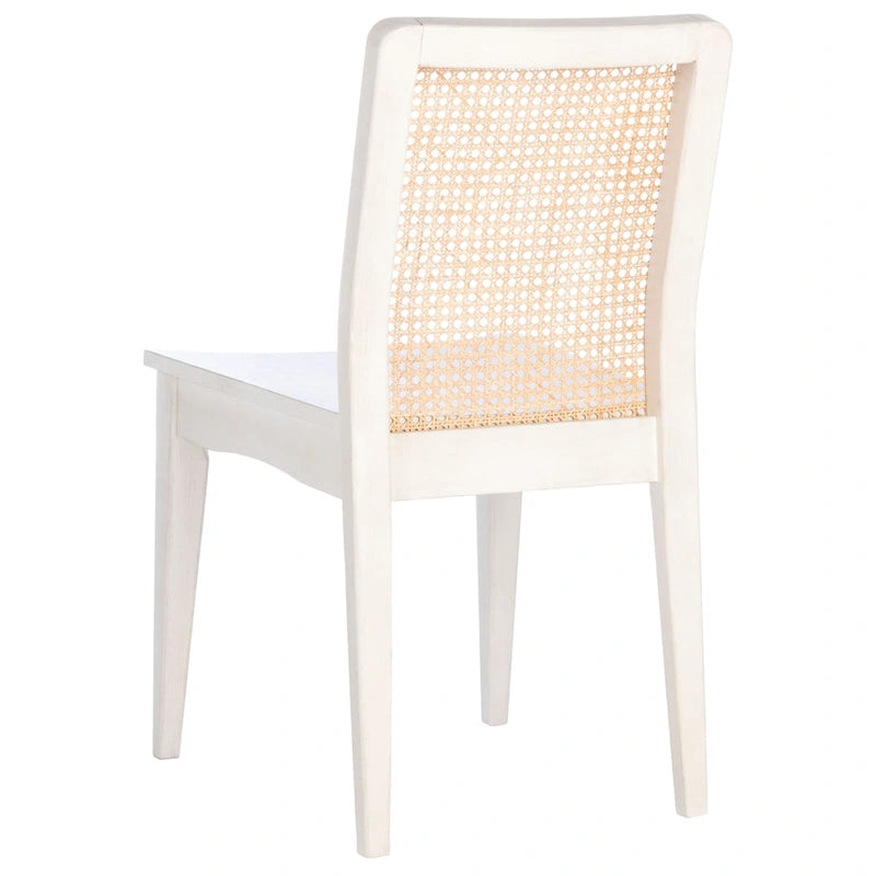 Chaise de salle à manger en rotin blanc/noir/marron/naturel, lot de 2