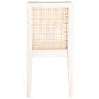 Chaise de salle à manger en rotin blanc/noir/marron/naturel, lot de 2