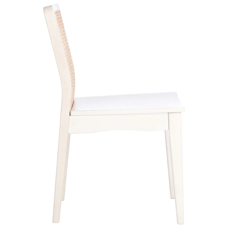 Chaise de salle à manger en rotin blanc/noir/marron/naturel, lot de 2