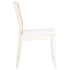 Chaise de salle à manger en rotin blanc/noir/marron/naturel, lot de 2