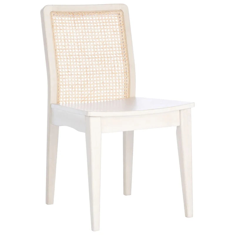 Chaise de salle à manger en rotin blanc/noir/marron/naturel, lot de 2