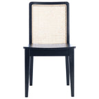 Chaise de salle à manger en rotin blanc/noir/marron/naturel, lot de 2