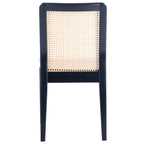 Chaise de salle à manger en rotin blanc/noir/marron/naturel, lot de 2