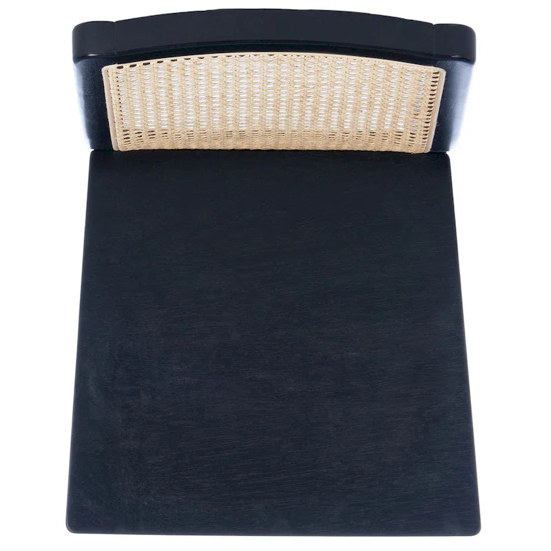 Chaise de salle à manger en rotin blanc/noir/marron/naturel, lot de 2