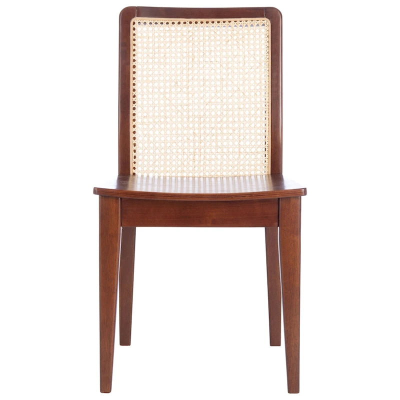 Chaise de salle à manger en rotin blanc/noir/marron/naturel, lot de 2