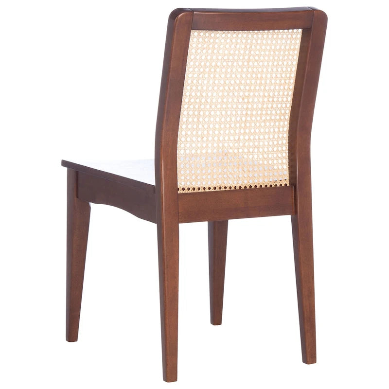 Chaise de salle à manger en rotin blanc/noir/marron/naturel, lot de 2