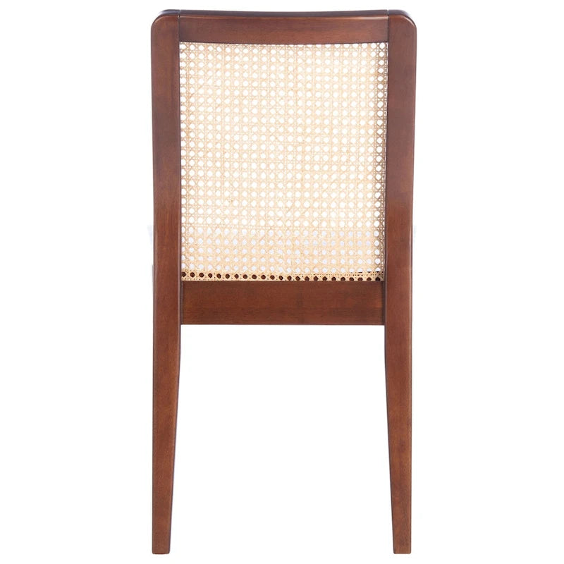 Chaise de salle à manger en rotin blanc/noir/marron/naturel, lot de 2