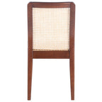 Chaise de salle à manger en rotin blanc/noir/marron/naturel, lot de 2