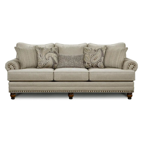 Carys Doe Nailhead Stationary Sofa