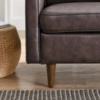 Fauteuil en cuir véritable (tanné/marron) – Une place