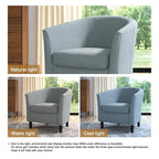 Fauteuil d'appoint moderne rembourré avec pieds en bois