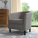 Fauteuil d'appoint moderne rembourré avec pieds en bois