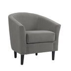 Fauteuil d'appoint moderne rembourré avec pieds en bois