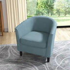 Fauteuil d'appoint moderne rembourré avec pieds en bois