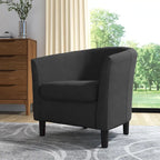 Fauteuil d'appoint moderne rembourré avec pieds en bois