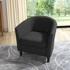 Fauteuil d'appoint moderne rembourré avec pieds en bois
