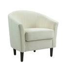 Fauteuil d'appoint moderne rembourré avec pieds en bois