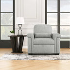 Fauteuil-lit convertible 3-en-1 gris / beige / bleu foncé, simple