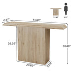 Console Naturelle, Panneau de particules, Assemblage 1 personne, 41.33"