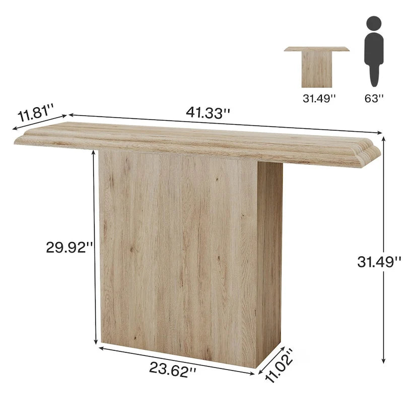 Console Naturelle, Panneau de particules, Assemblage 1 personne, 41.33"