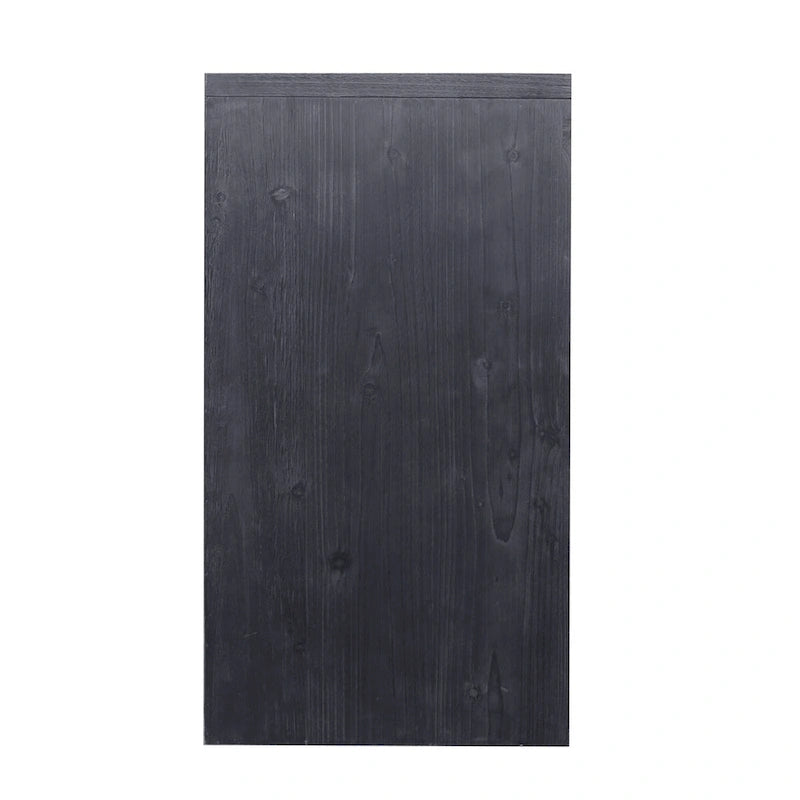 Buffet 4 portes blanc antique / noir avec étagères réglables, montage par 1 personne