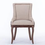 Chaise de salle à manger capitonnée à oreilles grise/orange/bleue/beige/rouge/jaune, lot de 2