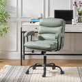 Fauteuil de bureau pivotant en similicuir, Couleurs Sage/Ivoire/Bleu marine/Chameau/Noir/Vert, Simple